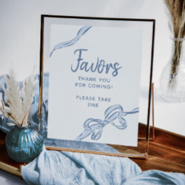 Handritad blå bandpojke Bebisbadet-favoriter Affis