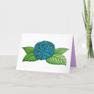 Handritad blåblomma, Mors dag-kort Tack Kort