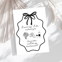 Handritad blomsterbrudmaga förfrågan med slinga