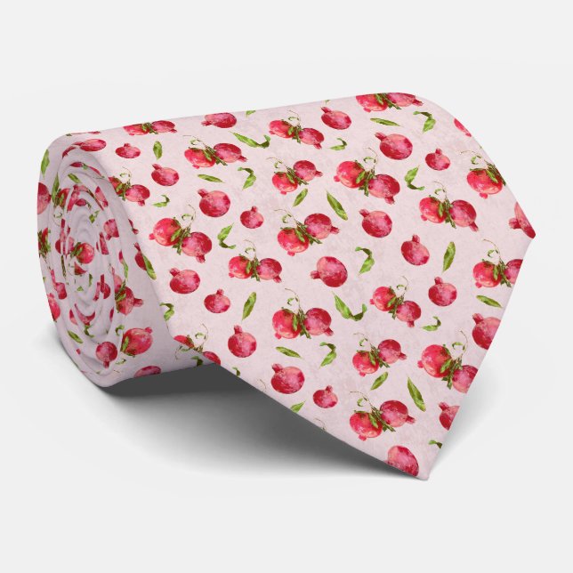 Handritad Botanisk Illustration av Granatäpple Slips (Rullad)