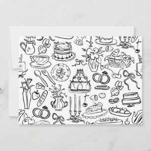 handritad bröllop äktenskap vegansk vegetarisk inbjudningar