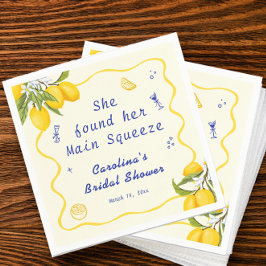 Handritad Bröllopsfest för Bruden med Lemon Main S Pappersservett