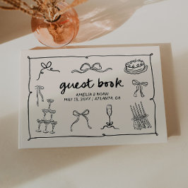 Handritad bröllopsgästbok gästböcker