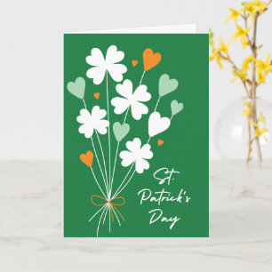 Handritad bukett av Shamrocks St. Patricks dag Kort