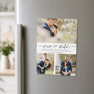 Handritad collage Spara datum Magnet