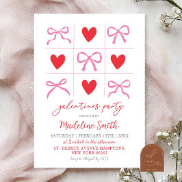 Handritad Coquette xoxo galentines-fest Inbjudningar
