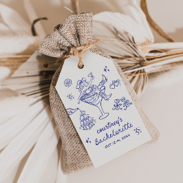 Handritad Cowgirl Sängvätning Helg Presentetikett