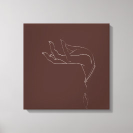 Handritad designlinje canvastryck
