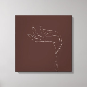 Handritad designlinje canvastryck