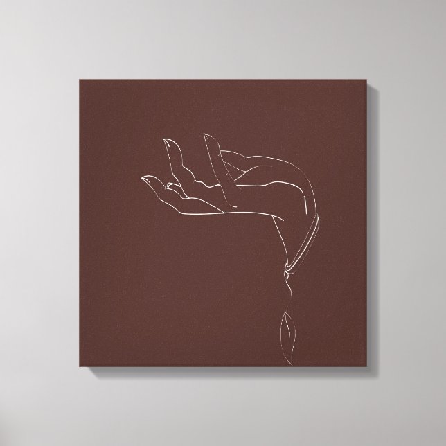 Handritad designlinje canvastryck (Framsida)