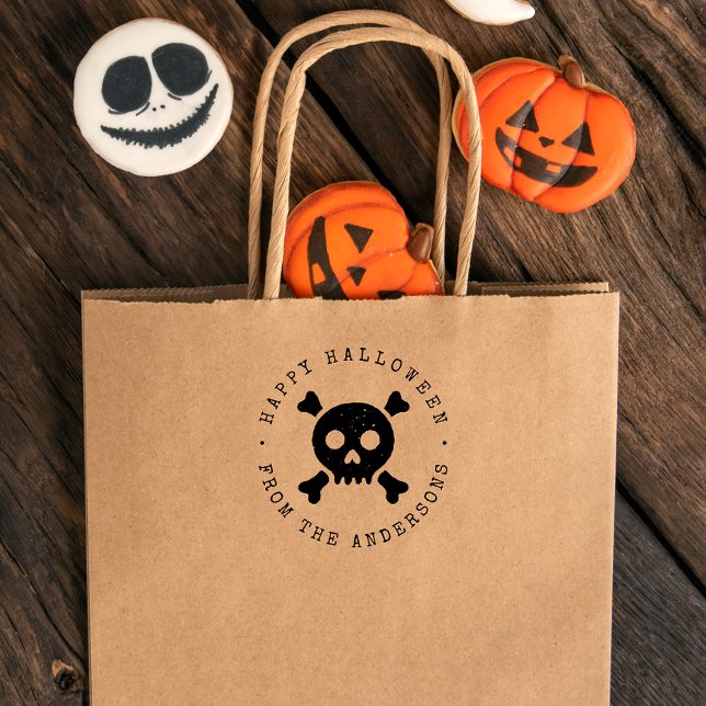 Handritad dödskalle Halloween Självfärgande Stämpel (Skapare uppladdad)