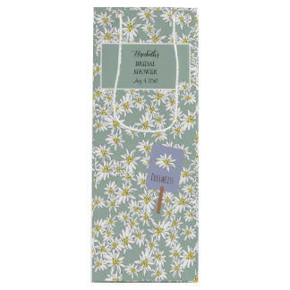 Handritad Edelweiss Elegant Alpin Ljusgrön