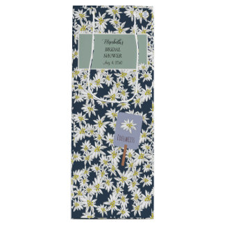 Handritad Edelweiss Elegant Alpin Vingård