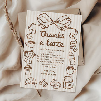 Handritad En Baby Bryggs Baby Shower Tack Kort
