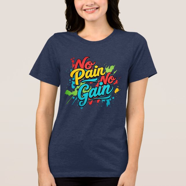 Handritad färgfull motiv T-Shirt (Framsida)