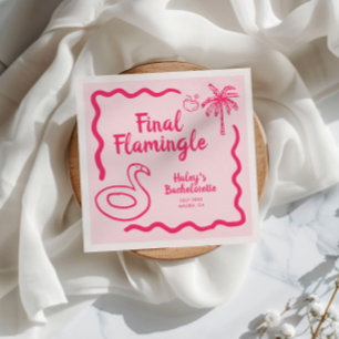 Handritad Final Flamingle Sängkammarparty Pappersservett