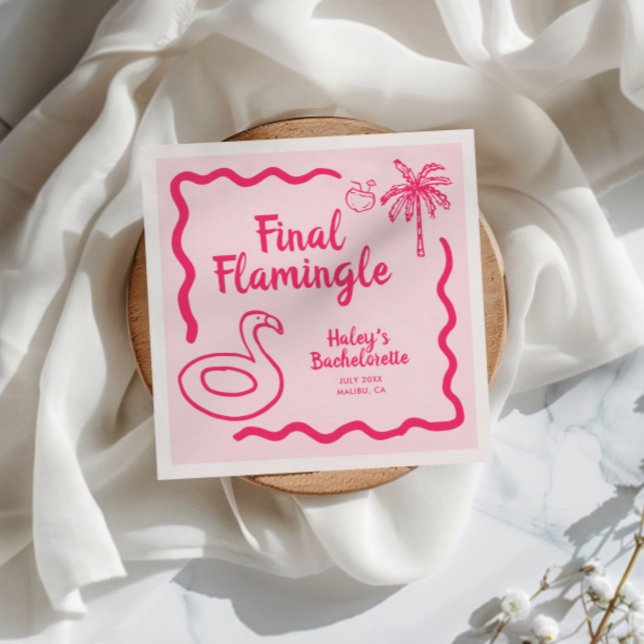 Handritad Final Flamingle Sängkammarparty Pappersservett (Skapare uppladdad)