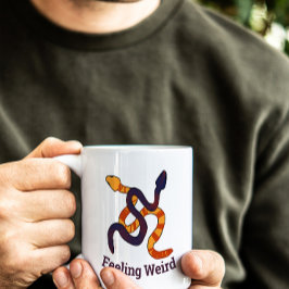 Handritad flervärgad rolig ormdesign kaffemugg