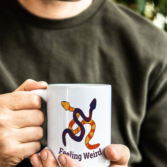 Handritad flervärgad rolig ormdesign kaffemugg (Skapare uppladdad)