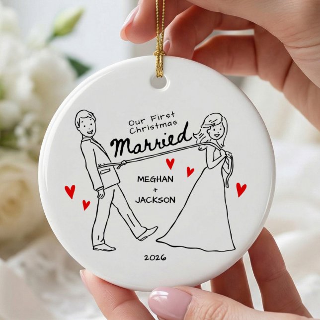 Handritad Första Julen Gift Ornament (Skapare uppladdad)
