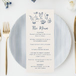 Handritad funkig nautisk födelsedags bröllopsfest meny<br><div class="desc">Sätt tonen för din fest med den här fantasifulla, handritade sjöfartstematiska partimeny. Med lekfulla illustrationer inspirerade av havet - som ostron, sniglar och festliga partydetaljer - ger den här menyn en rolig och funky touch till din födelsedag, bröllop eller någon annan kustinspirerad händelse. Fullt anpassningsbar med dina måltidsval, är den...</div>