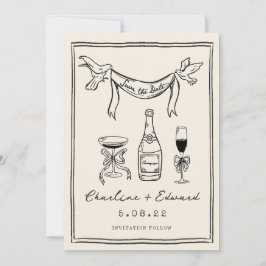 Handritad Funky Handstil Spara datum Spara Datumet