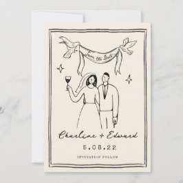 Handritad Funky Handstil Spara datum Spara Datumet