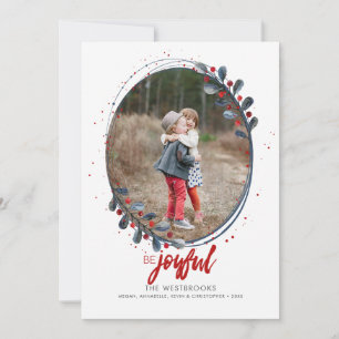 Handritad Glad Jul Fotografi Julkort