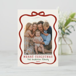 Handritad Glad Jul Slinga Foto Arch Julkort