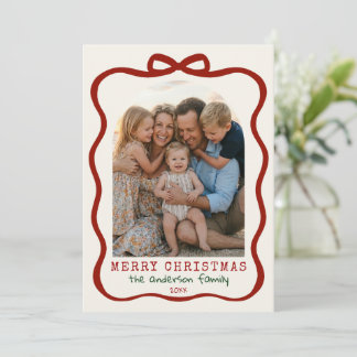 Handritad Glad Jul Slinga Foto Arch Julkort