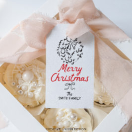 Handritad God Jul Personlig Present Presentetikett