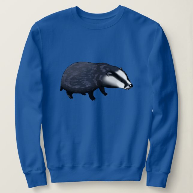 Handritad Grävling Illustration Design T Shirt (Design framsida)