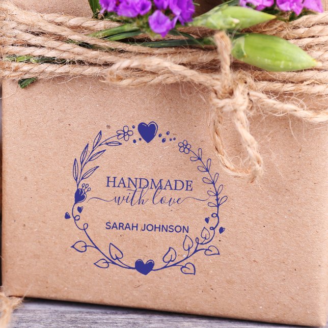Handritad grönskande krans Skapa din egen Självfärgande Stämpel (Hand Drawn Greenery Wreath Create Your Own Self-inking Stamp)