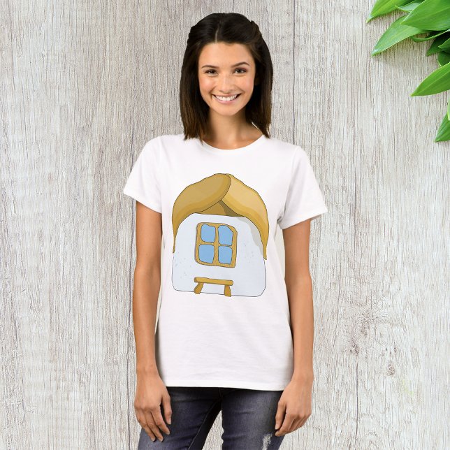 Handritad Halmtäckt Stuga Litet Hus T Shirt (Skapare uppladdad)