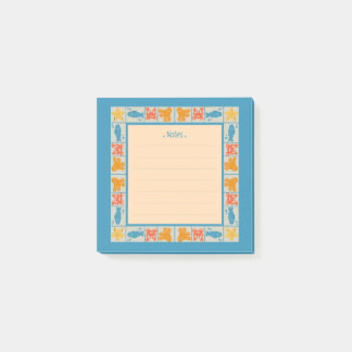 Handritad Havsdjur Ram för Barn Post-it Block