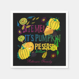 Handritad illustration Pumpkin Paj Season Pappersservett