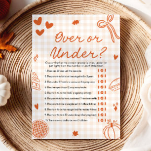 Handritad italiensk över eller under baby shower-s inbjudningar