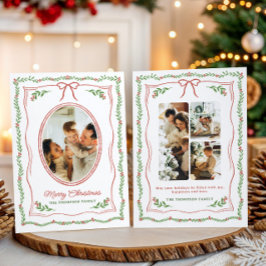 Handritad jul firande fotokollage julkort