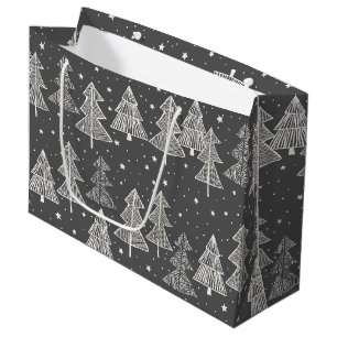Handritad Julgranar Snowing