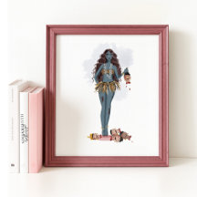 Handritad Kali maa, indisk konst