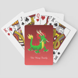 Handritad kinesisk drake casinokort