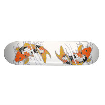 Handritad Koi Skateboarddäck