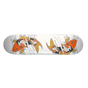 Handritad Koi Skateboarddäck Skateboard Bräda 20 Cm