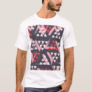 Handritad konstnärlig Visning i Mönster T Shirt