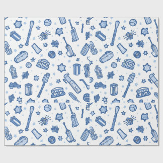 Handritad Kricket Doodle Sömlöst Mönster Roligt Sp Presentpapper