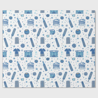 Handritad Kricket Doodle Sömlöst Mönster Roligt Sp Presentpapper