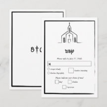 Handritad kyrka traditionell fantasifull bröllop