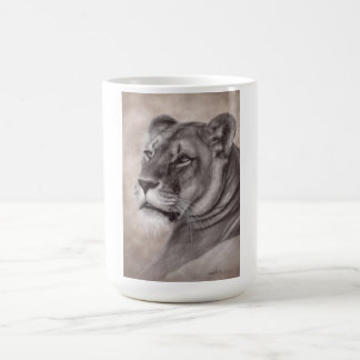 Handritad Lejoninna Konst Kaffemugg