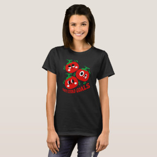 Handritad Lekfull Trio av Kawaii Tomatansikten T Shirt