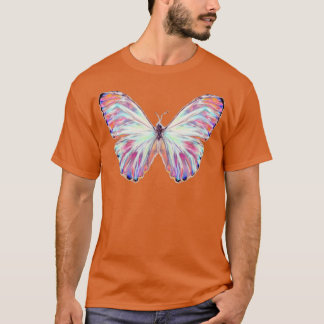 Handritad Light Pastel Rosa Shiny HoloGraph Morp T Shirt
